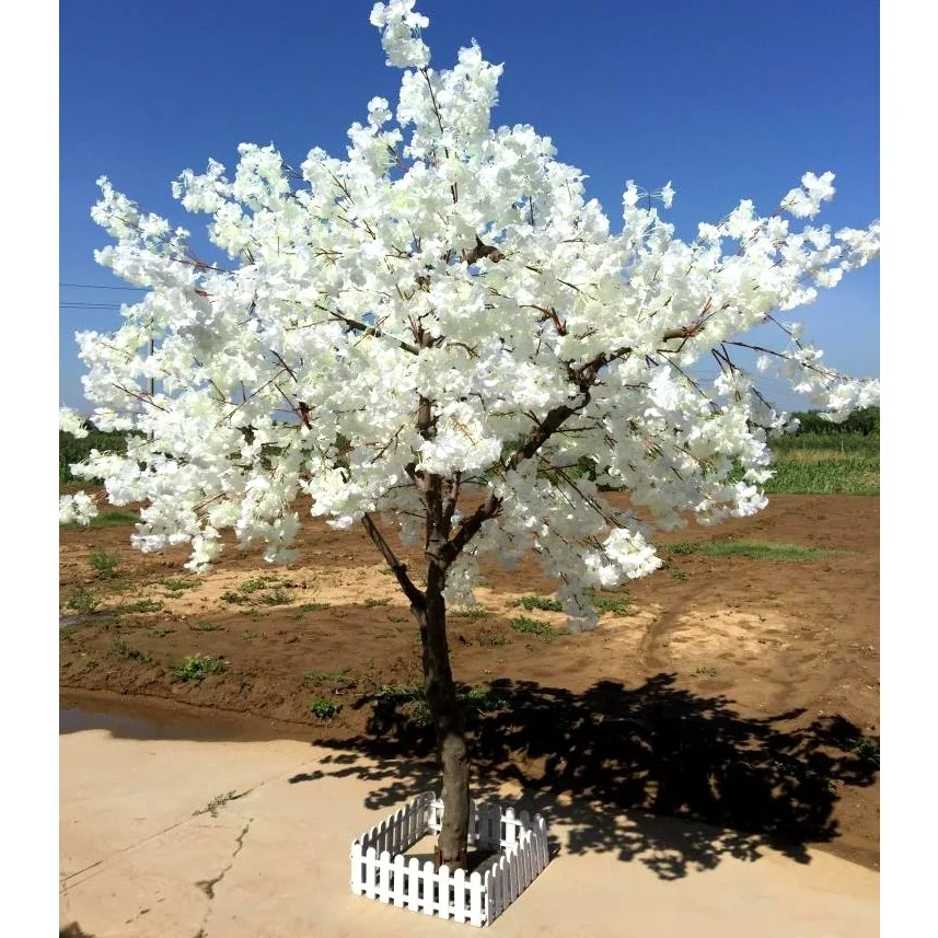 

White artificial cherry tree fake tree decoration cherry blossom shopping mall hotel wedding layout scenic spot wishing tree