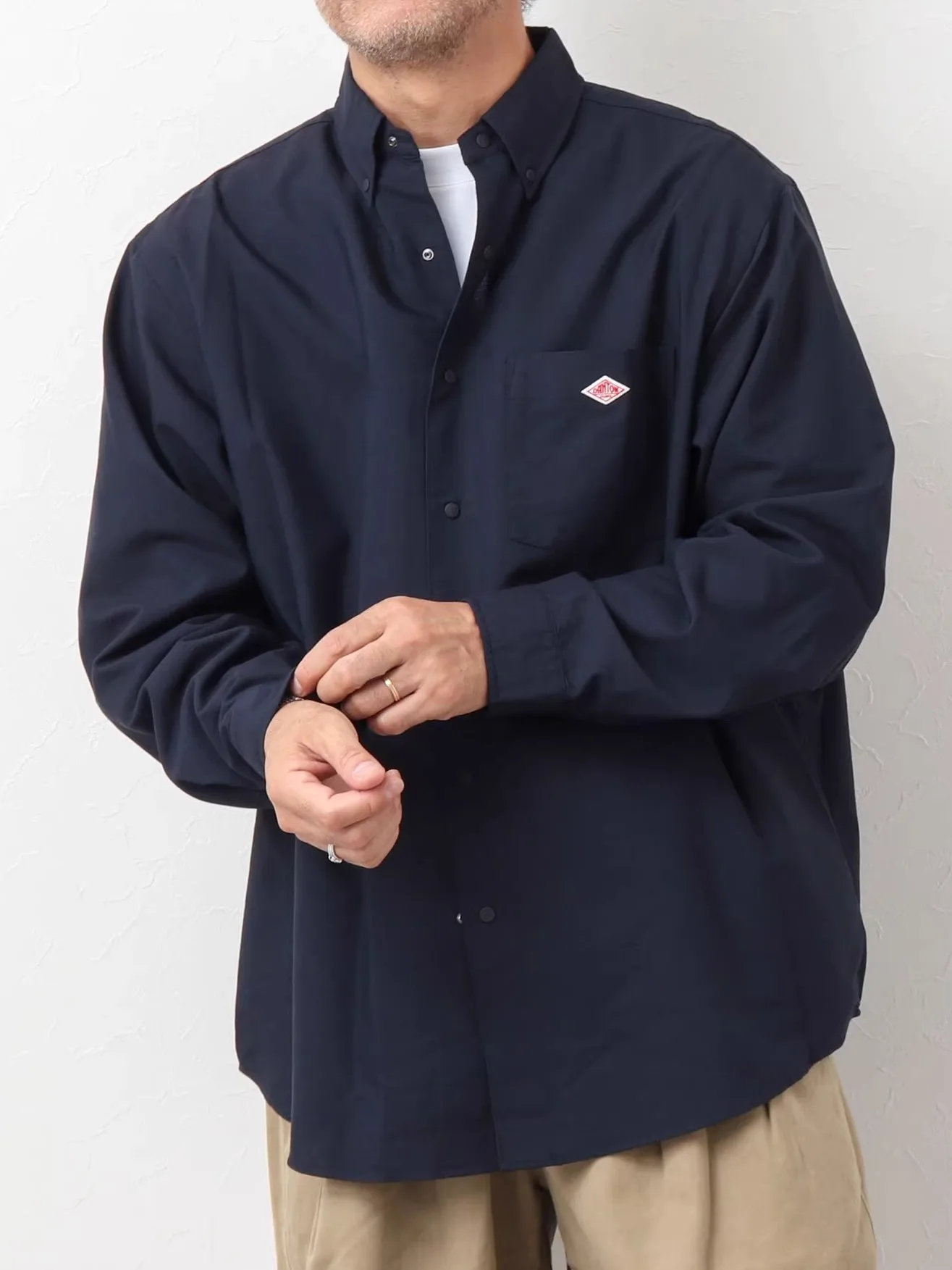 

Button up Long Sve Cotton irt Spring Autumn Sle Embroidered Pure Color Men Women Casual Japanese Sle Stand Fit