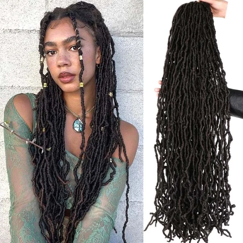 Synthetic fiber crochet hooks for 36-inch 10 pieces NuLocs Crochet Hair American-style dreadlock wigs DIY dreadlocks