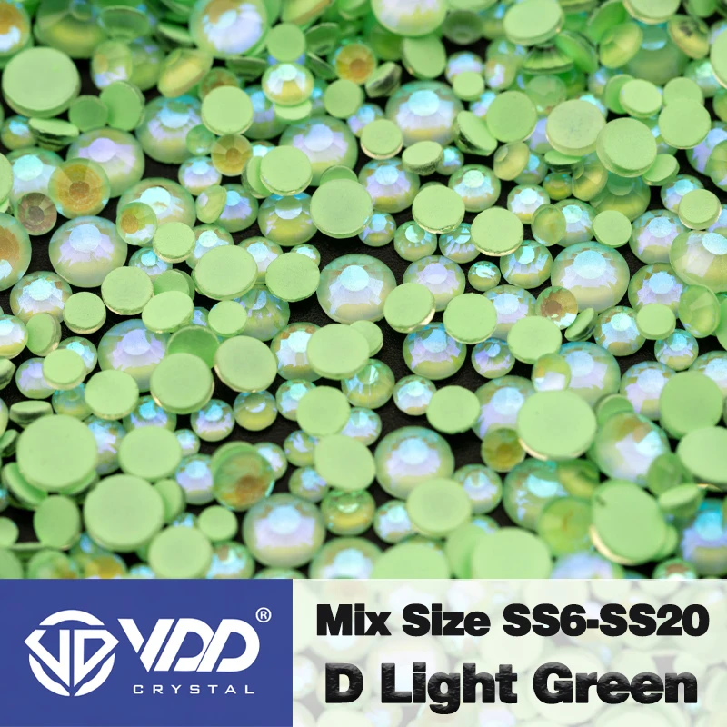 VDD Großhandel Neue Neon Farbe Mix Größe SS6-SS20 Glas Strass Kristall Hohe Qualität Flatback Steine DIY Nail art Dekorationen – Detail 38