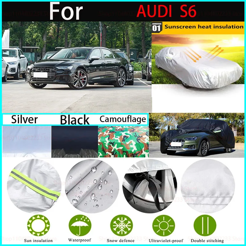 

Водонепроницаемые автомобильные чехлы Всесезонные автомобильные чехлы Пыленепроницаемые, снегозащитные и устойчивые к ультрафиолетовому излучению для Audi S6