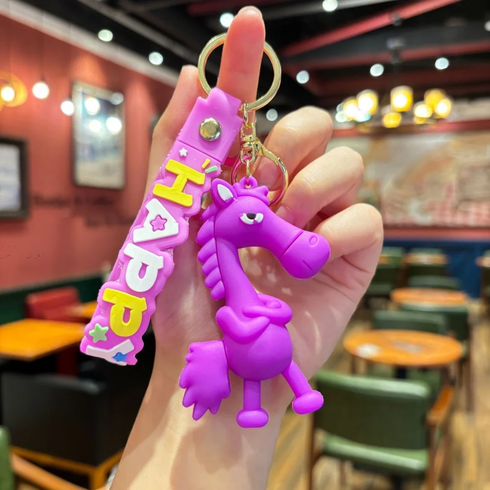 Chaveiro de cavalo da sorte elegante ano do cavalo símbolo cavalo chaveiro pingente sorte animal carro chaveiro para mochila charme saco