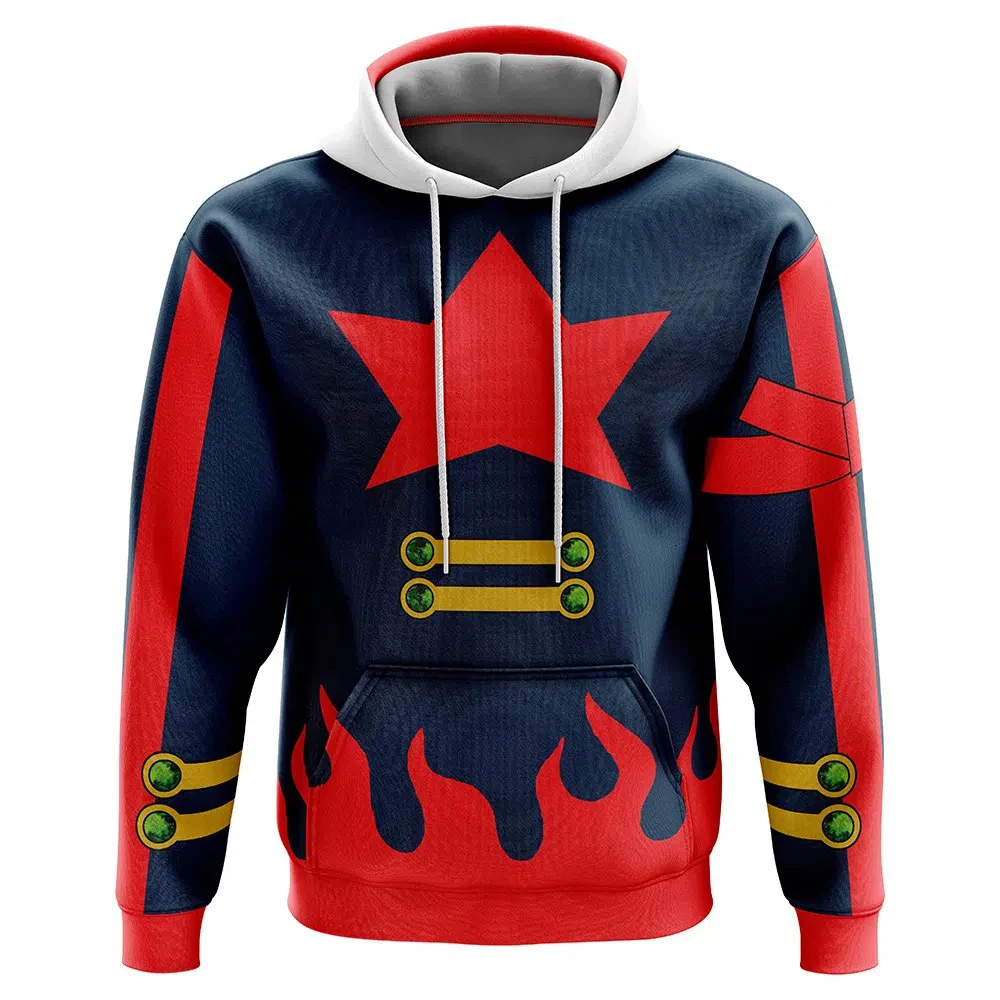 Bandai Simon Coat Anime Tengen Toppa Gurren Lagann Sudadera con capucha y cuello redondo para niños y adultos Sudadera suave y cómoda Ajuste relajado Otoño Invierno