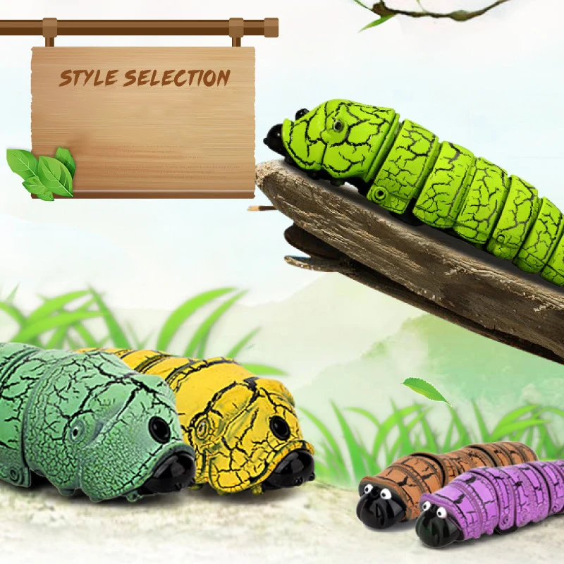 Novelty Remote Control Toys Infrared Sensor Reptile Cartoon Caterpillar Electric Remote Control Toys Children Toys Birthday Gift