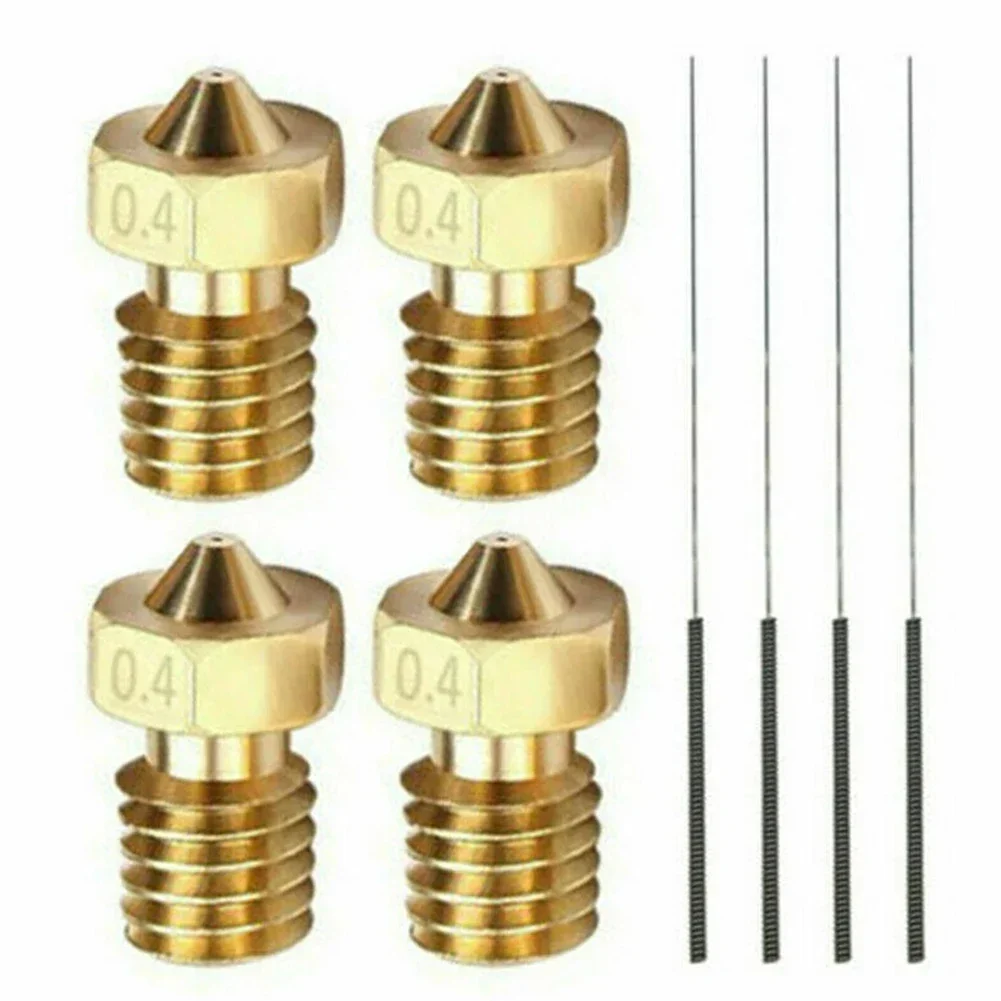 8 Pcs 0.4mm Nozzle For I3 /-S For 3D Printer Extruder Nozzle  For 1.75mm Filament Unlock Free Jets Tools