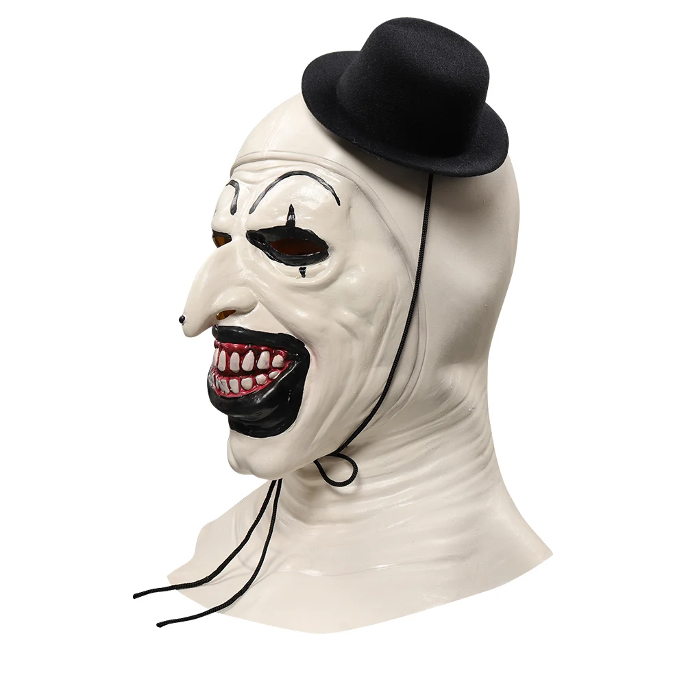 NGHỆ THUẬT Chú Hề, Mặt Nạ Nam Halloween Mũ Phim Terrifier 2 Trang Phục Hóa Trang Phụ Kiện Nam Đáng Sợ Mũ Bảo Hiểm Full Face