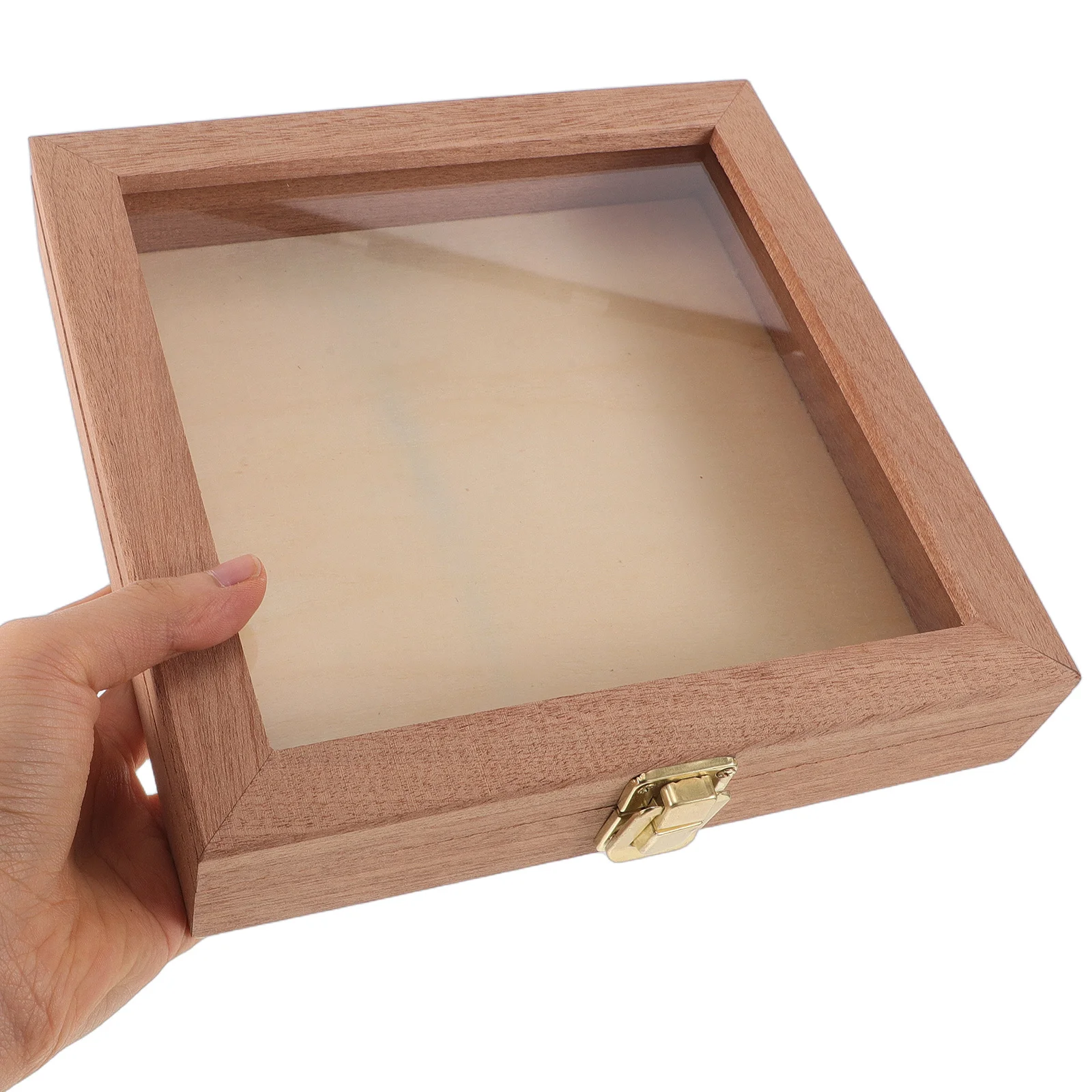 

Wooden Storage Box Natural Sapele Wood Mini Organizer For Jewelry Trinkets Crafts Dry Flowers Vintage Butterfly Specimen