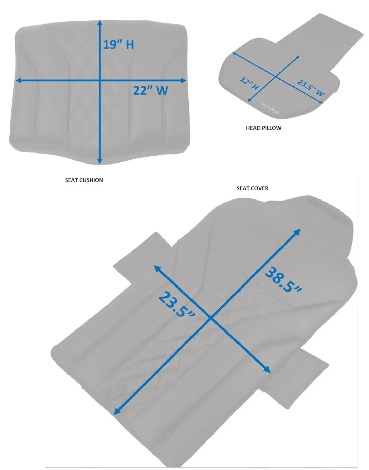 Pedicure Chair Vibration Cover Cushion NEW 2-Tone Cappuccino & Sand