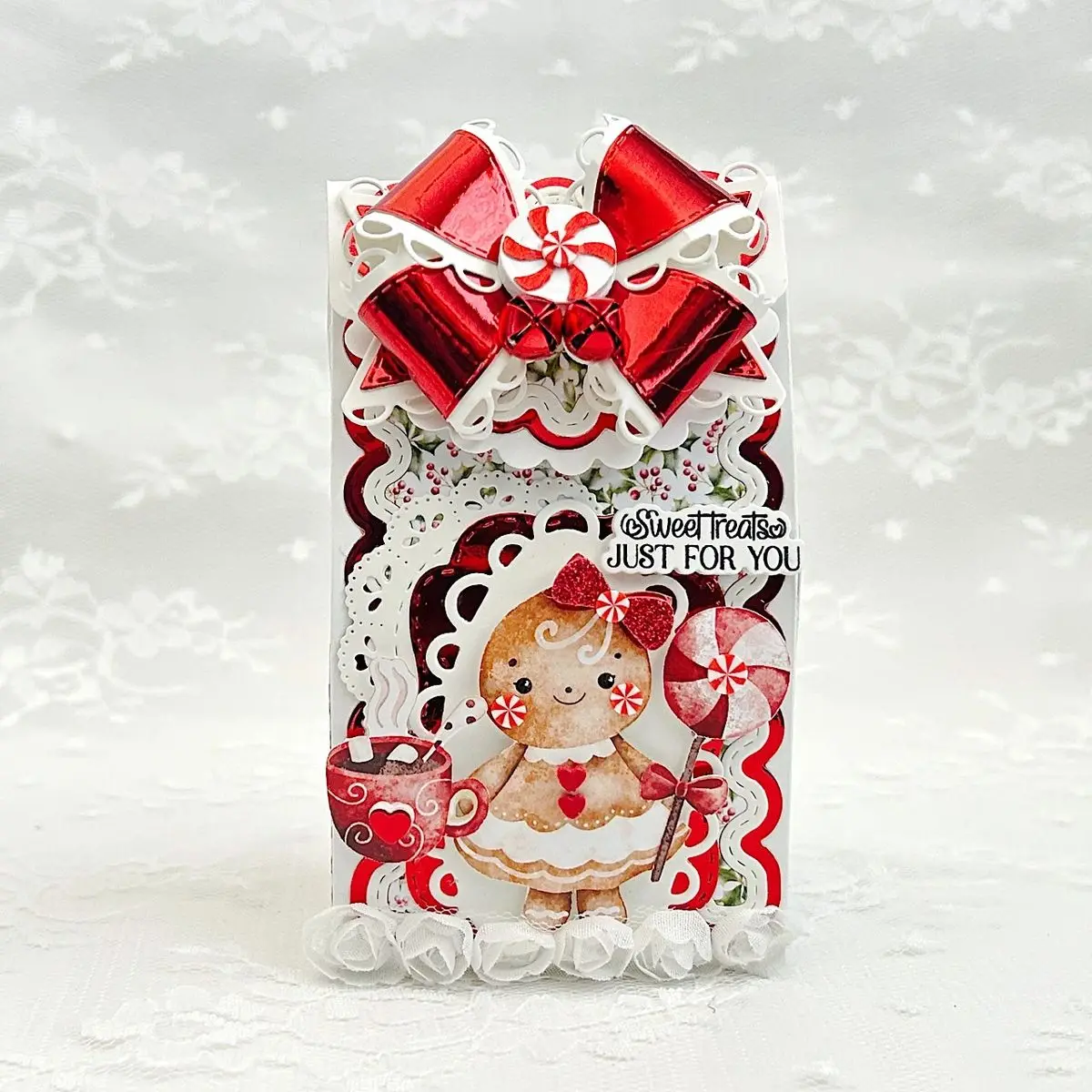 Christmas in July Gingerbread Tree Gift Box Metal Cutting Dies Stamps for DIY Making Card Scrapbook Craft Supplies Decoration