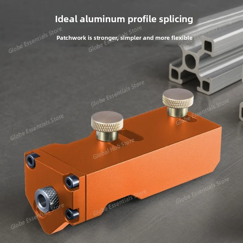 Aluminum Profile Tapping Guide Set Manual Locator Tap Wrench Drilling Aid Tool for DIY Furniture Jig