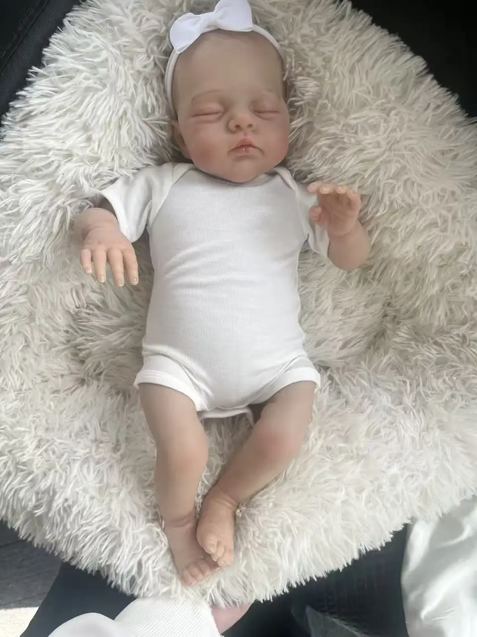 Muñeca Reborn de 19 pulgadas y 48CM, Irys durmiente, hecha a mano, realista, bebé recién nacido, tono de piel 3D con pelo pintado, muñecas reborn niñas