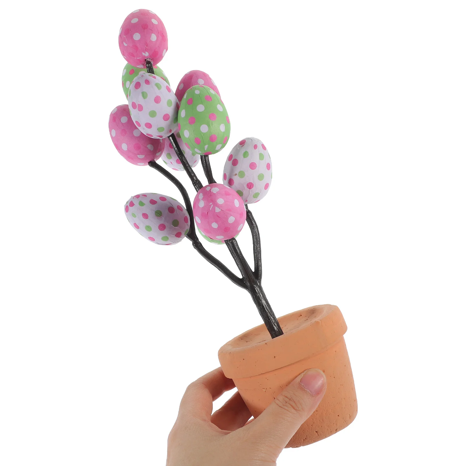 

Artificial Easter Egg Bonsai Statue Fine Details Desktop Decor For Party Home Tabletop Centerpiece Easter Decoration Supply