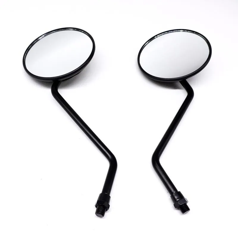 Motorcycle Modified Rearview Mirror Circular Mirror Rod Inverted Rearview Mirror Personalized Retro Universal Reflector Straight