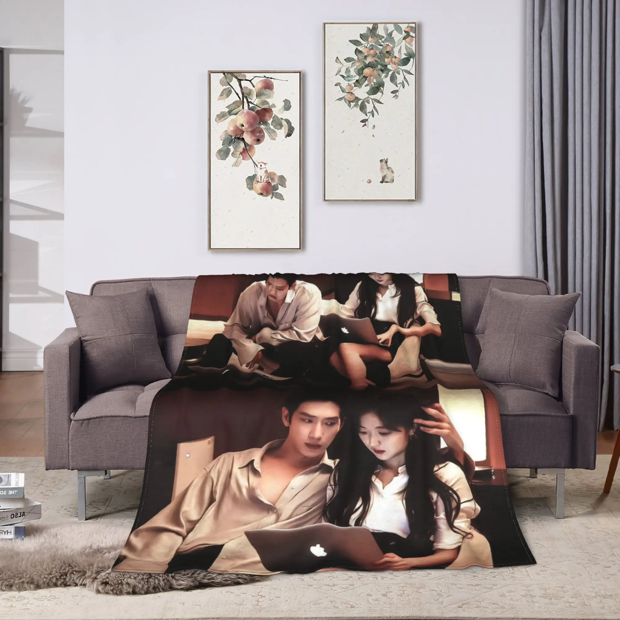 The Early Spring Luke Blanket  Super Warm Funny Plush Throw Blanket For Child Bedroom Flannel Bedspread Bed Cover