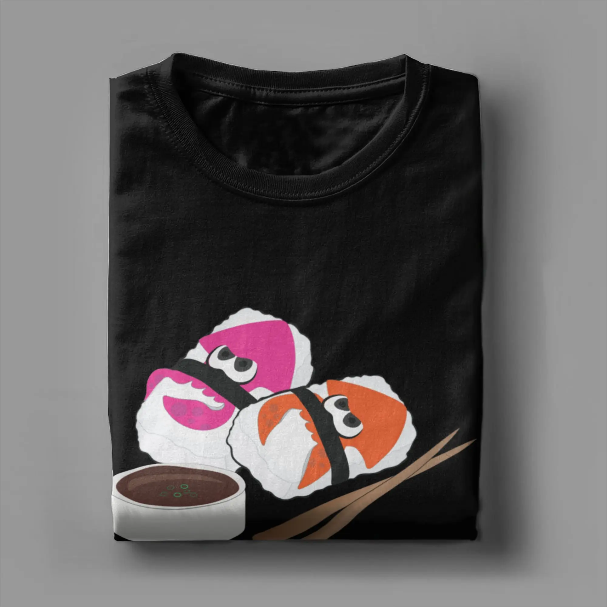 Lässiges Splatoon Sushi T-Shirt für Herren Rundhals Baumwoll-T-Shirt Ink Kid Game Squid Kurzarm-Shirt Geschenkidee Kleidung – Detail 4