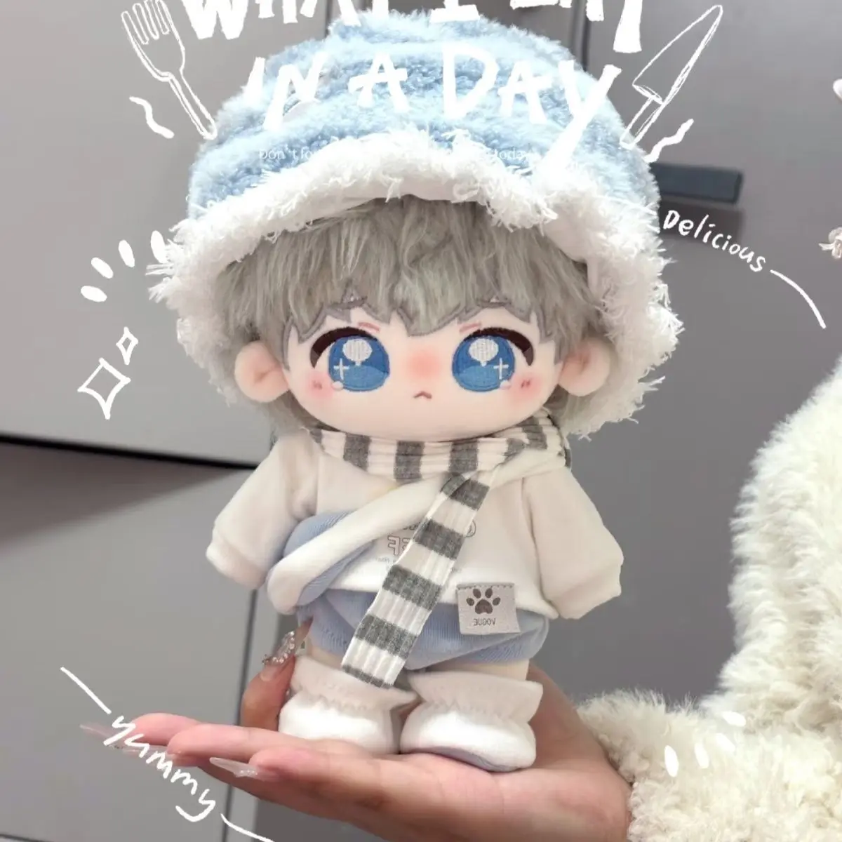 

Милый комплект одежды для хлопковой куклы Kawaii, подходит для хлопковой плюшевой игрушки 10 см/20 см, сменный комплект одежды