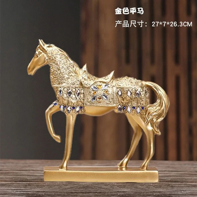 

Creative Luxury Decoration Has Arrived Atsuccess.Decorating Horses,office Desktop Sculptures,resin Horse Decorations,study Gifts