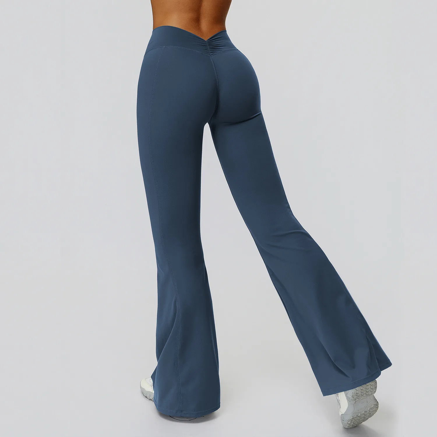 V-shaped Hip Yoga Pants Flare Leggings Women High Waist Sexy Wide Leg Pants Women Gym Fitness Sports Flared Pant Dance Trousers