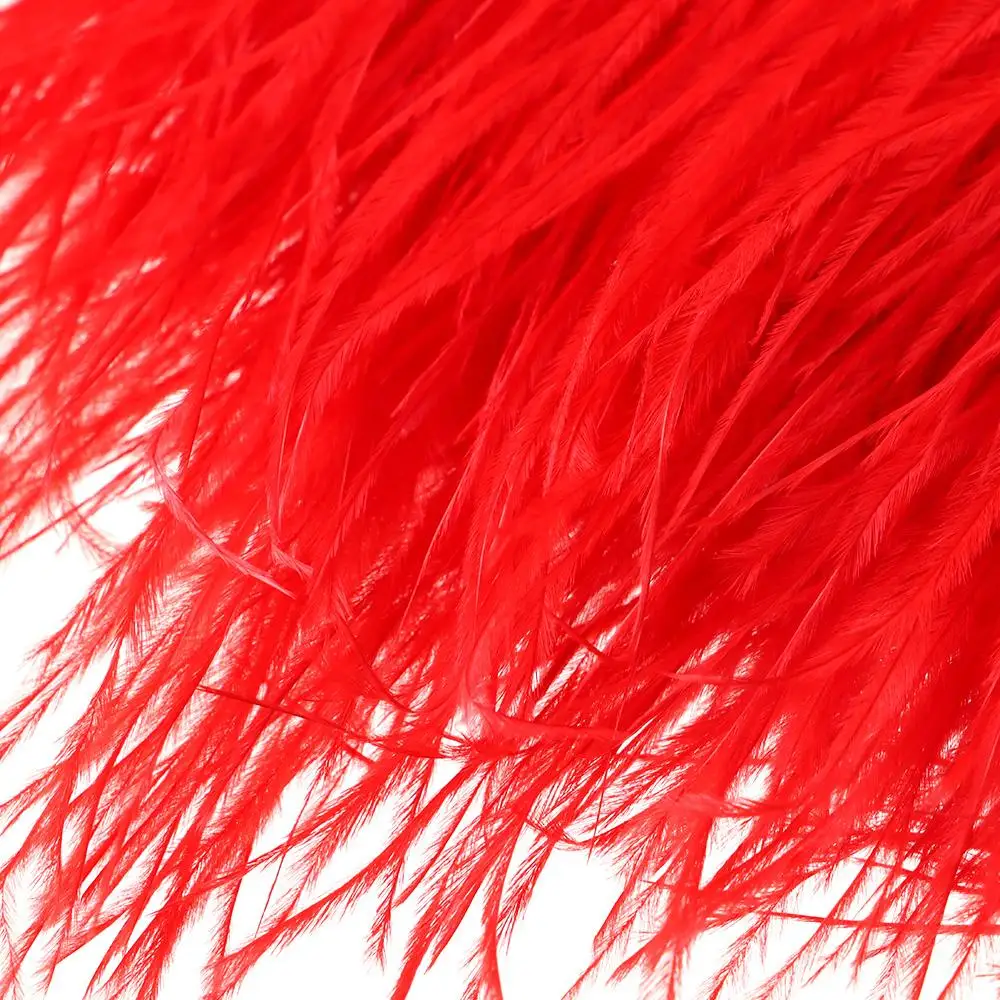 Women's Fashion DIY Wedding Dress Feathers Ribbon 8-10 CM Wide Ostrich Feathers Trim Plumes Ribbon Selvage 1 Meter Long