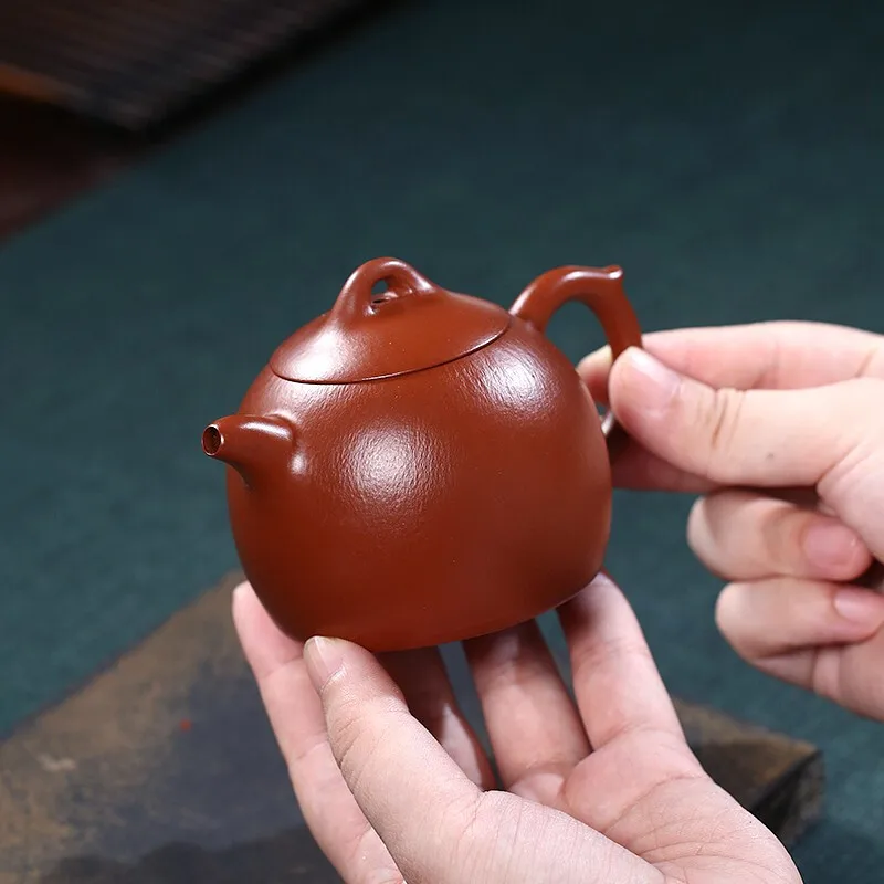 

Zanghutianxia Small Capacity Yixing Purple Clay Pot Handmade Household Teapot Raw Ore Pear Skin Dahongpao Tea Kung Fu Tea Set Qi