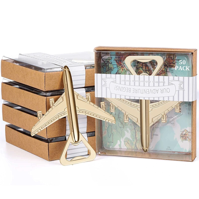 

20Pcs Wedding Gift Alloy Aircraft Bottle Opener Kitchen Accessories Bottle Opener