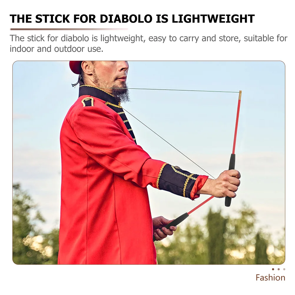 Diabolo Shaker Anti-SLIP Handle Solid POLE หัวทองแดงไฟเบอร์กลาสการออกแบบรู (เสาสั้น 35 ซม.) จีน Sticks เดิน