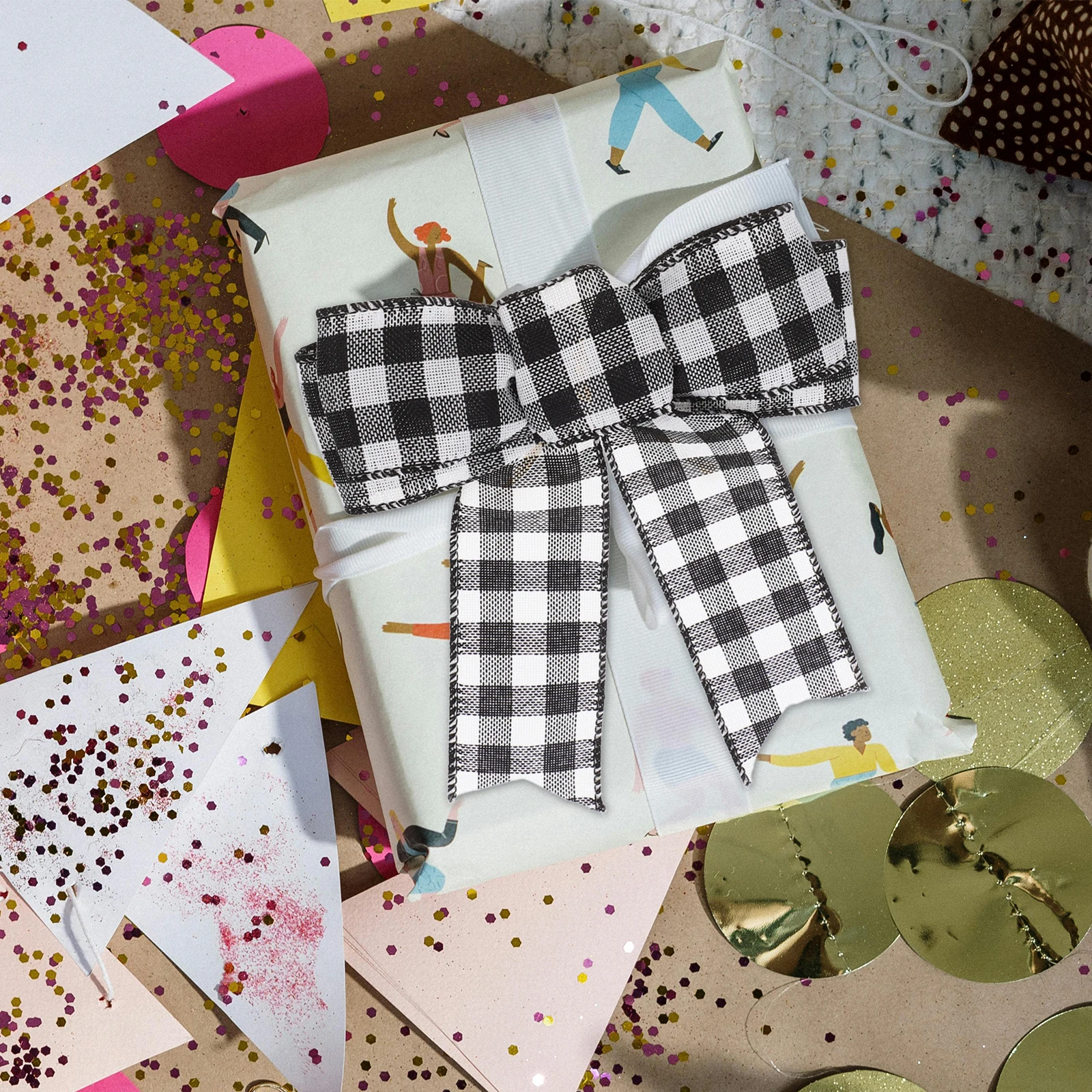 

2 Pcs Gift Wrapping Bow Birthday Mini Stickers Beads Decorations Valentine's Linen Bows for Cake Decorating Baby