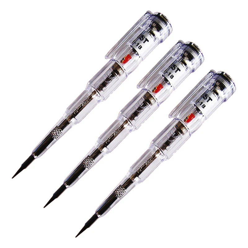 HOT SALE 3X Induced Electric Tester Pen Screwdriver Probe Light Voltage Tester Detector AC/DC 70-250V Test Pen Voltmeter