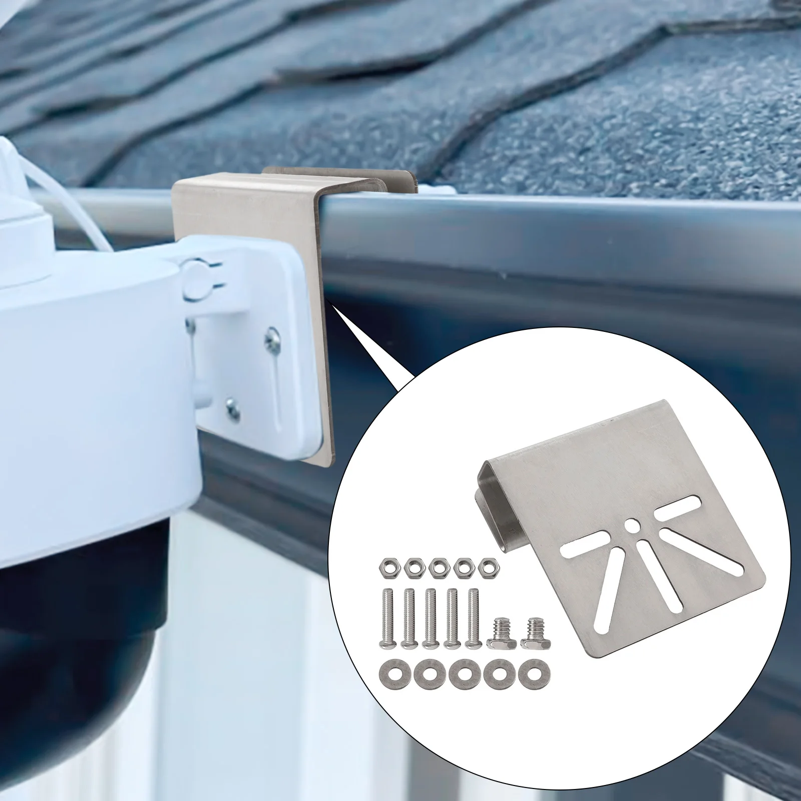 

Наружный металлический кронштейн для крепления на водосточный желоб для камеры EufyCam S4 Solar, устойчивый к непогоде, для повышенной долговечности