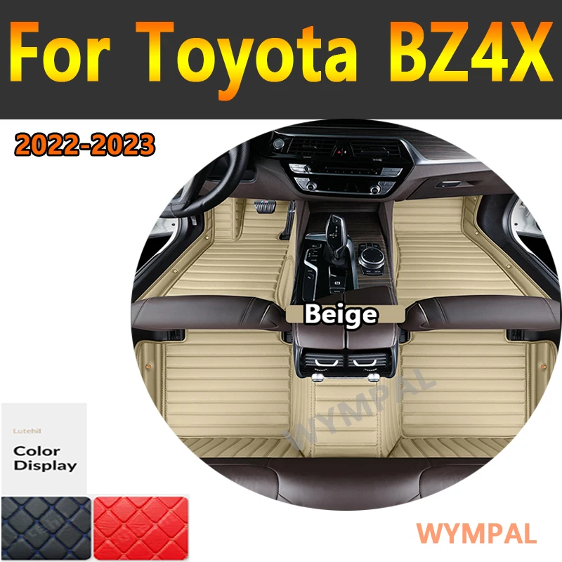 

Luxury Custom Car Floor Mats for Toyota BZ4X 2022 2023 auto Rug Carpet Footbridge Automobiles accessories styling interior