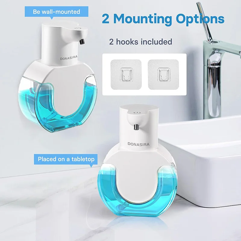 420ML Touchless Light Display 4-Levels Adjustable Foam/Liquid Control Automatic Smart Sense Soap Dispenser Hand Dish Wash Bottle