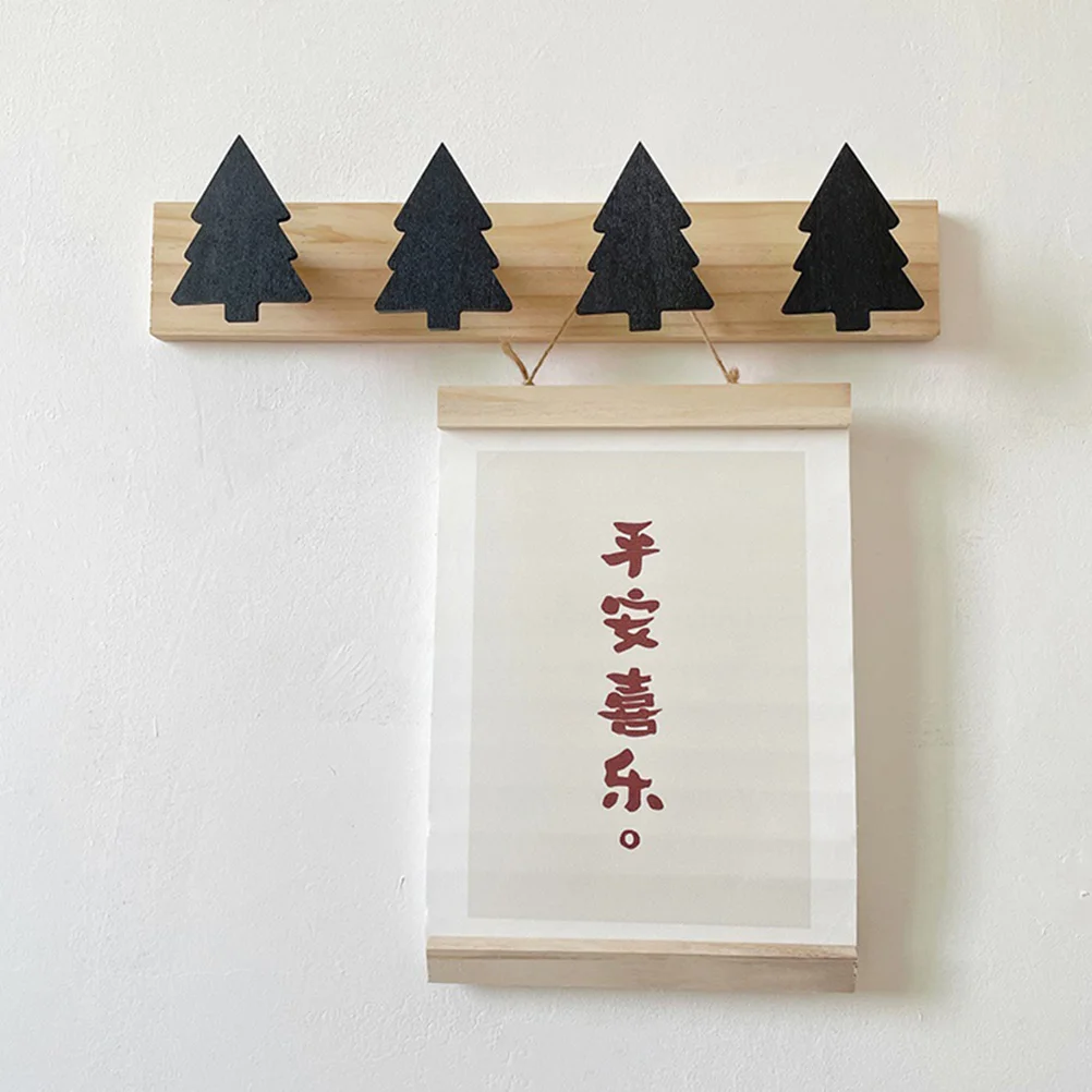

Christmas Tree Hooks Wall Mount Coat Rack Sturdy Wood Decor Kids Room Clothes Hanger Wide Application