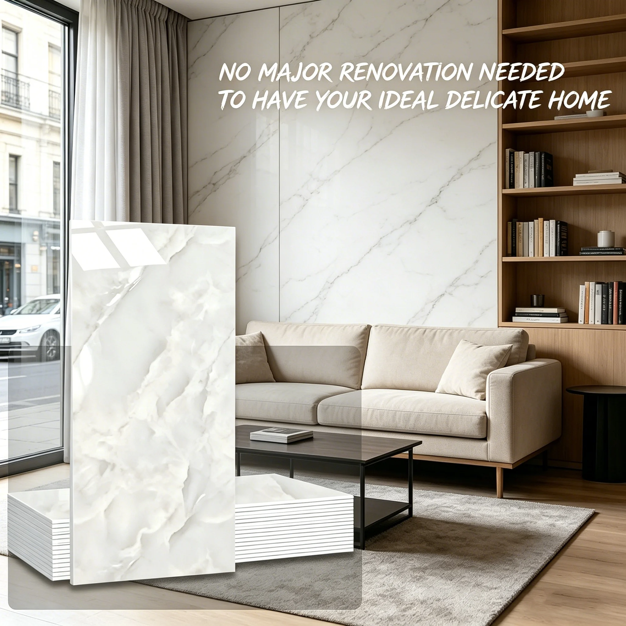 

Waterproof Moisture Proof Wall Sticker Self Adhesive Wallpaper Home Decor Essential Suitable for Bathroom Living room Kitchen