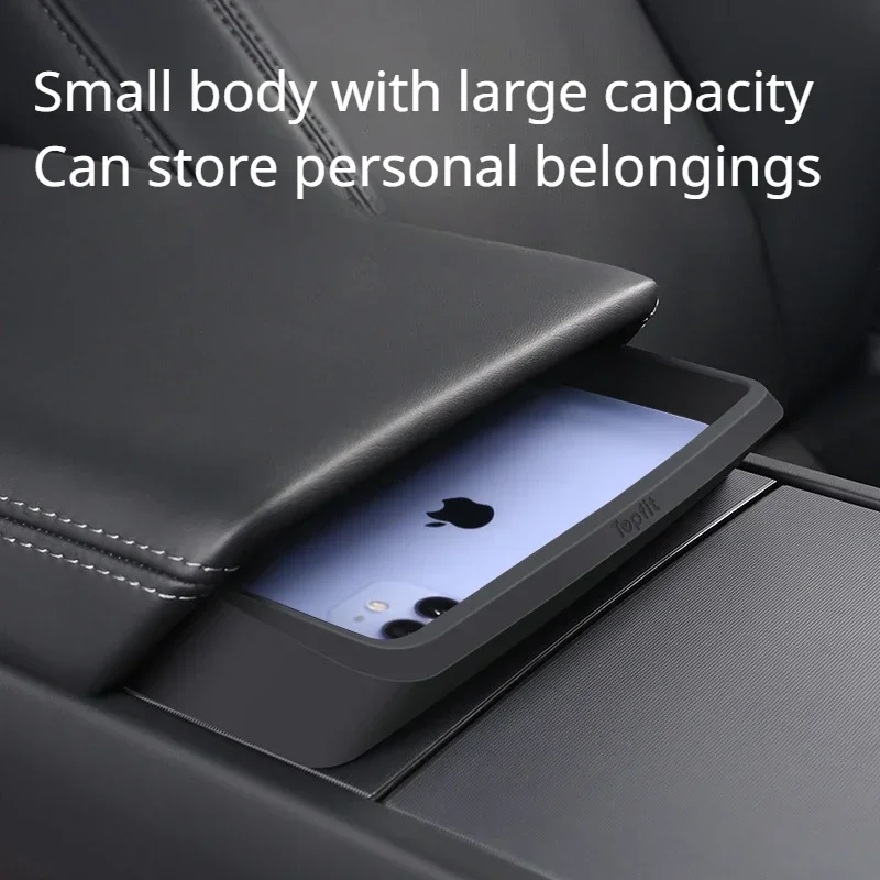 For Tesla Model 3 Highland 2024 Central Control Storage Box Car Armrest Box Convenience Bag Storage Glasses Pocket Accessories