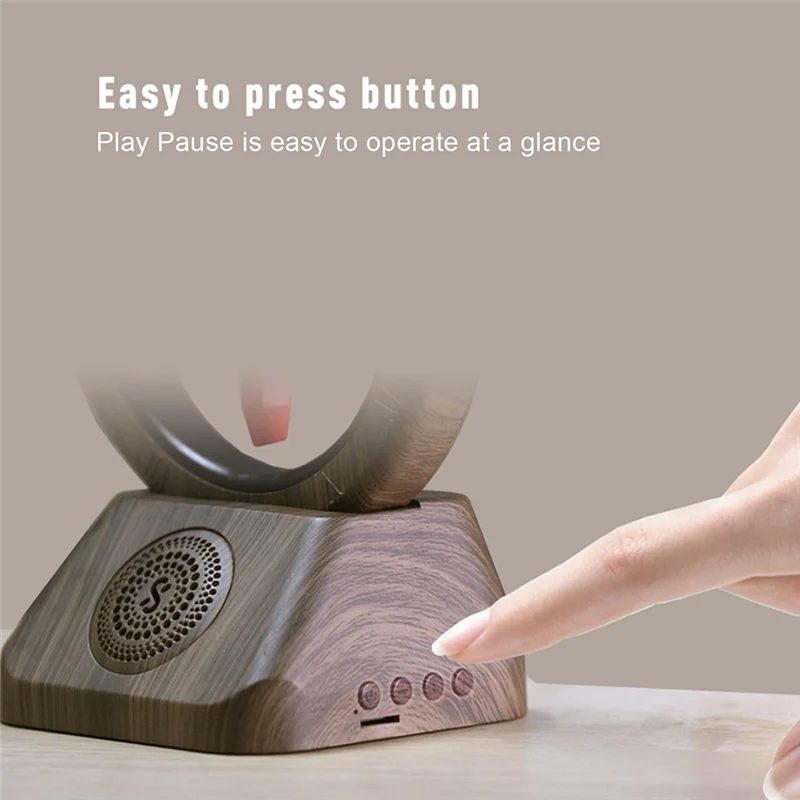 AA81-Bluetooth Speakers Retro Reverse Clock Speakers Portable Home Speakers Music For Home Decor