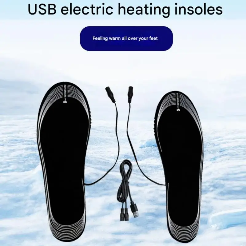 Electric Heated Insoles USB Power Shoe Pad for Comfortable Wear Outdoor Winter Sport and Daily Commutes Heating Insole