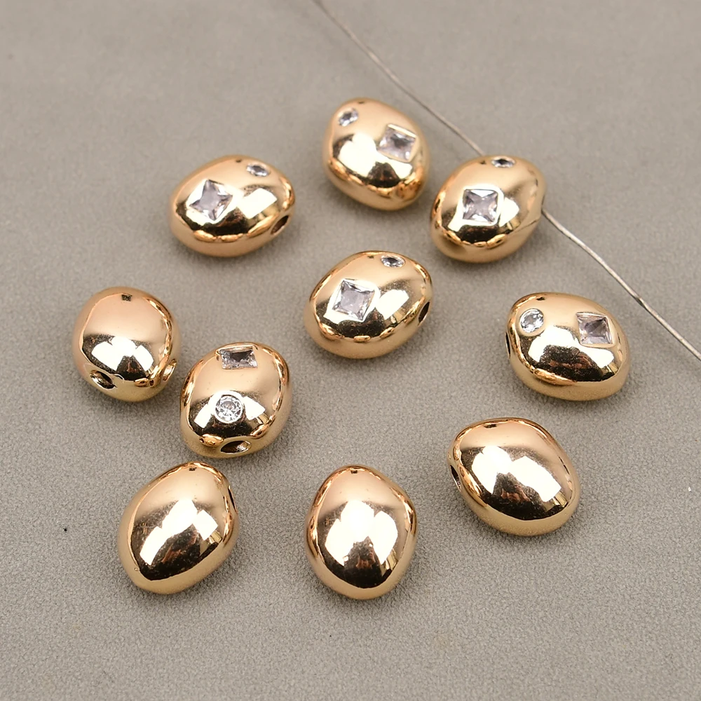 

APDGG 10 шт. позолоченный металлический прозрачный циркон, маленькие подвески, соединительный кулон, изготовление ювелирных изделий своими руками