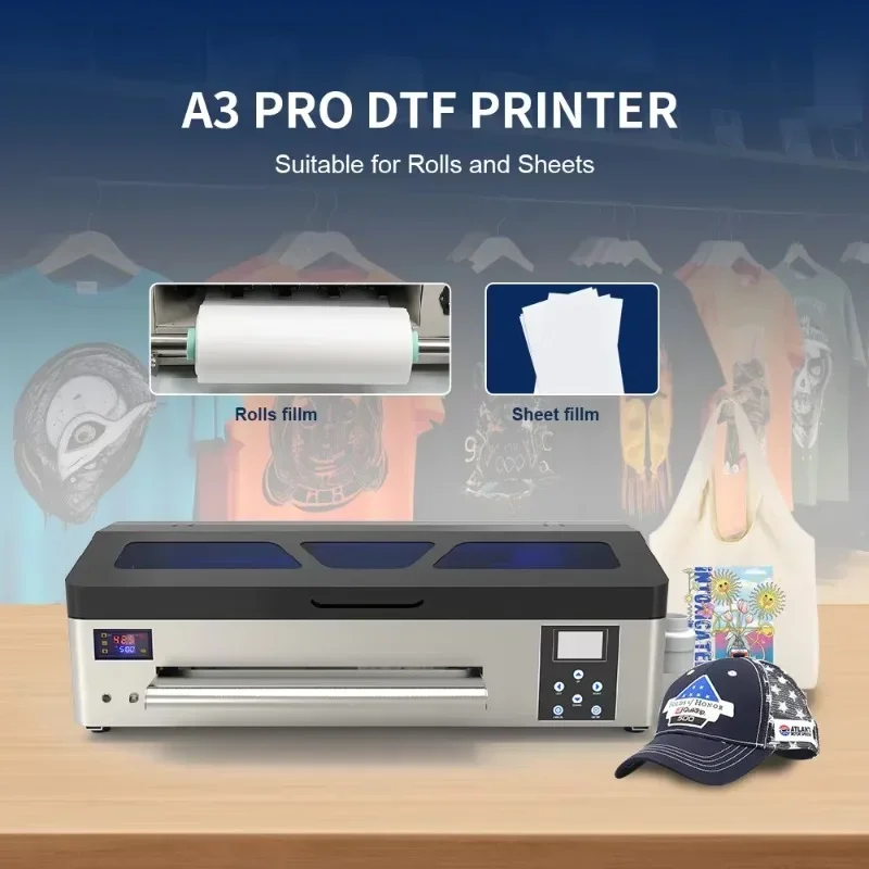 A3 Color White Toner XP600 Print Head T-Shirt Impression T-Shirt DTF Printer Small Business T-Shirt