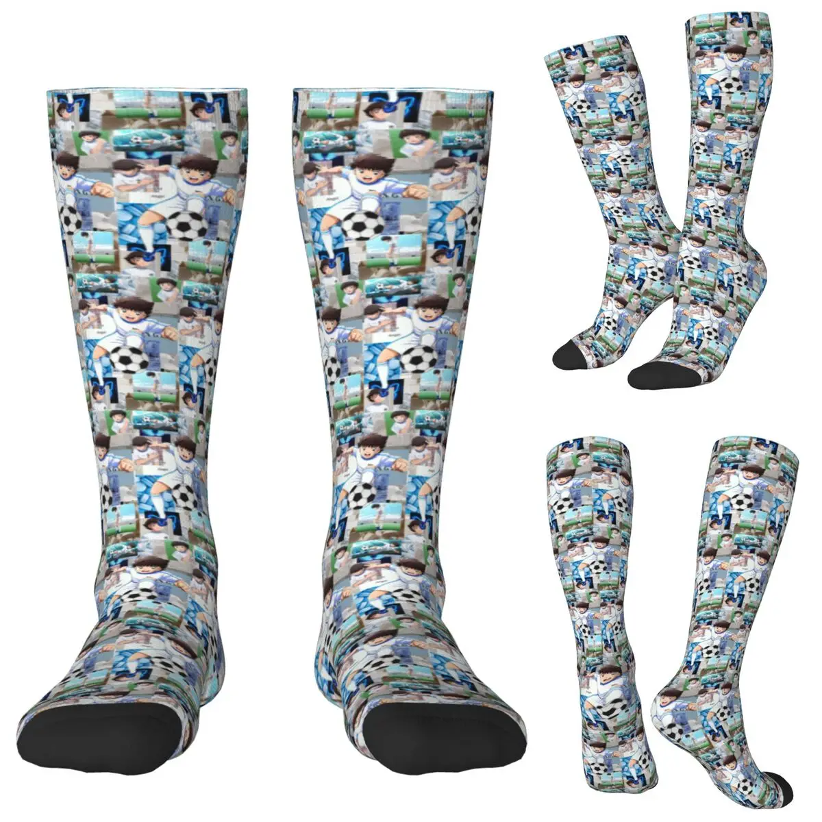 

Japan Football Manga Captain Tsubasa Ozora Socks Harajuku Stockings All Season Long Socks Accessories for Man Woman