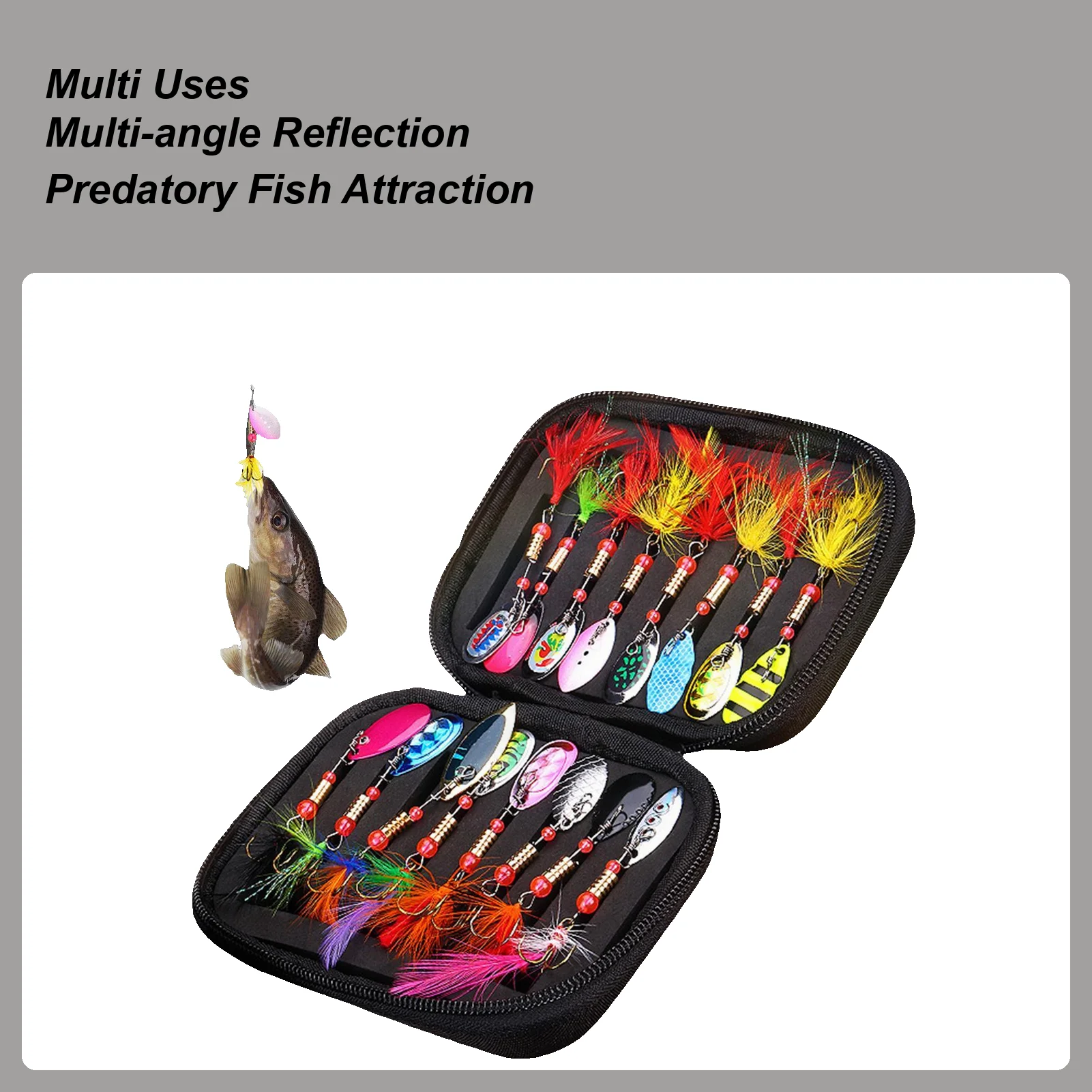 

Рыболовная приманка, спиннер, приманки для окуня, рыболовные крючки, набор снастей для приманок, спиннер, приманки с блестками, рыболовные крючки для морской воды