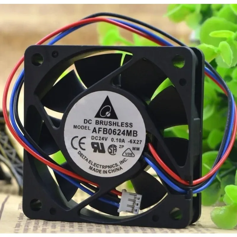 New Cooler Fan for DELTA AFB0624MB 24V 0.10A 3 Wire Inverter Cooling Fan 6015 6CM 60*60*15mm