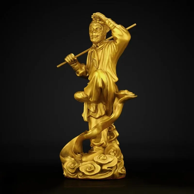 Sun Wukong Figurine in Pure Brass, Great Sage Beyond All Heels, Fighting Buddha, Home Decor Ornament, Beautiful Monkey King Bras