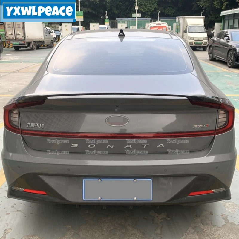 

For Hyundai Sonata 2020 2021 2022 Spoiler High Quality ABS Plastic Primer Color Rear Trunk Spoiler Car Rear Wing Decoration