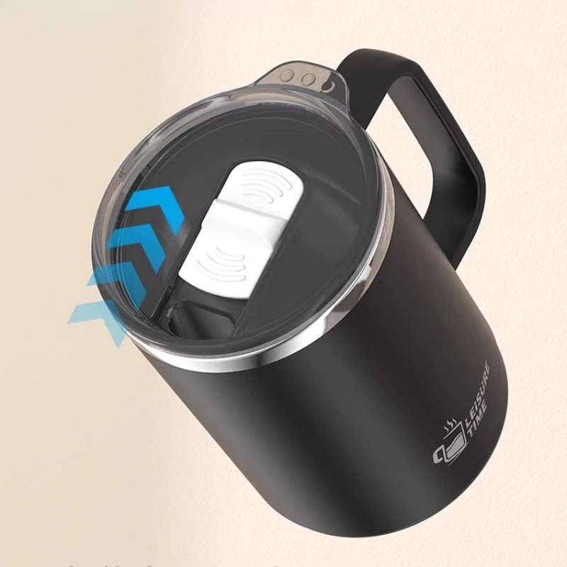 كوب من الفولاذ المقاوم للصدأ مع غطاء، كوب مكتب بسعة كبيرة، كوب قهوة عازل للأولاد، كوب شاي، أكواب للشرب #3