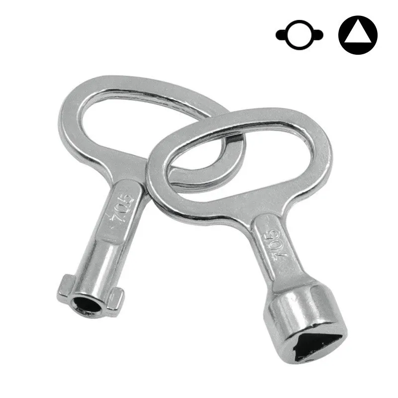 Multi-Use Triangle Wrench Key For Elevator Door Valves And Control Panels Metal Tool, For Cabinets And Electric Boxes