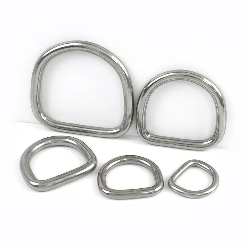 

2/4/5/10P D Ring 304 Stainless Steel Buckles for Backpack Straps Webbing Hook Dog Collars Belt Loop Connect Clip Buckle Supplies