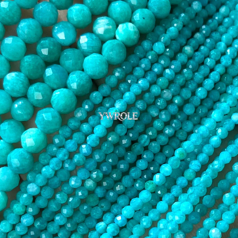 Faceted Round 2 3 4mm Natural Stone Coral Red Loose Spacer Beads for Jewelry Making Diy Bracelets Charms Accessories 15''
