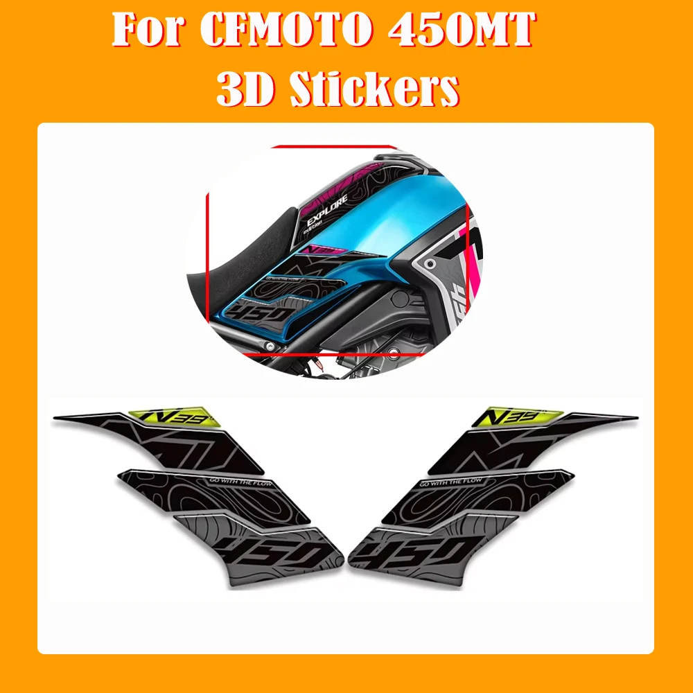 

For CFMOTO 450MT 450 MT New motorcycle protective fuel tank pad stickers complete set of 3D stickers