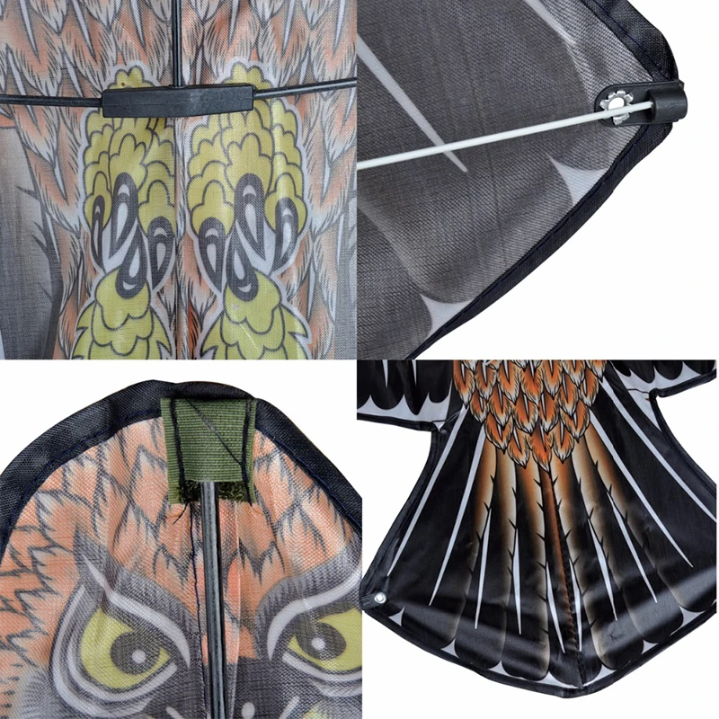 Pipa de águia plana 1.1m, pássaro voador com linha de pipa de 30 metros, pipa grande, presente para crianças, viagens familiares, jardim, esportes ao ar livre, brinquedo diy