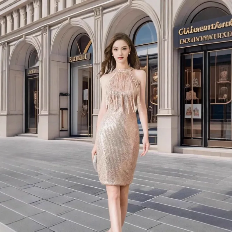 European American Women's Sleeveless Formal Party Dress for Evening Parties Proms Weekend Gatherings Formal Events